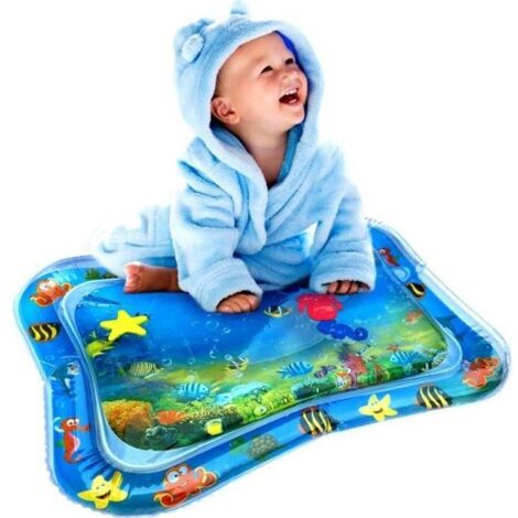 Tapis de jeu d\'eau gonflable pour bébé JCU® - Imprimé Océan - 6650cm