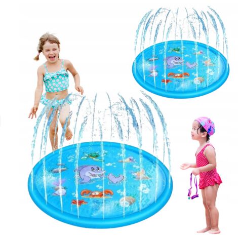 Tapis de jeu d'eau gonflable pour enfants, sûr et éducatif.