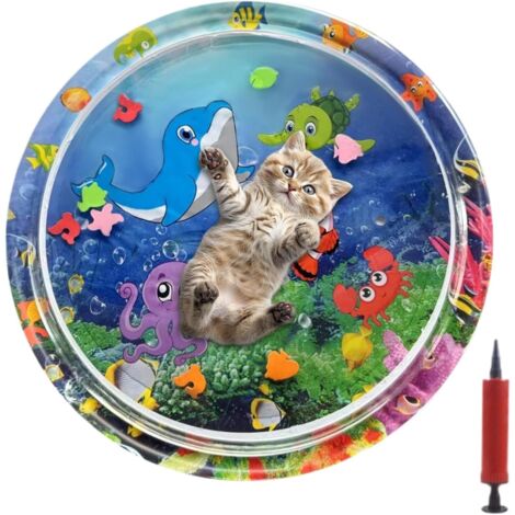 Tapis de Jeu d'eau pour Chat - Accessoire Sensoriel Aquatique pour Chats -