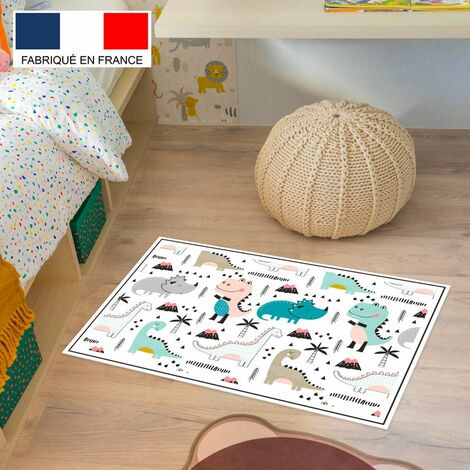 Tapis de jeu en vinyle Tarkett 49,5x83 pour chambre d'enfant - haute qualité non toxique - motif dinosaures