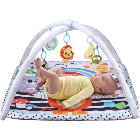 Tapis de Jeu pour bébé, Tapis de Jeu Multifonctionnel pour bébé 0-6 Mois, Arche réglable, développement cognitif, Gymnase pour bébé