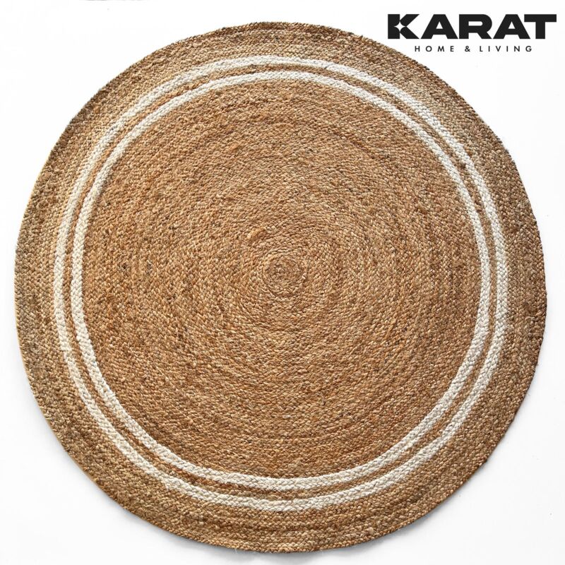 Floordirekt - Tapis de jute Mumbai Rond Tissé à la main 150 x 150 cm