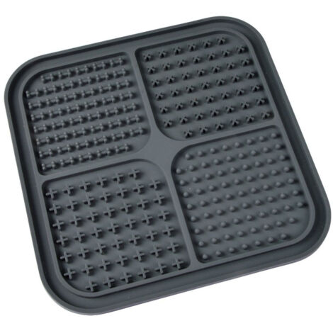 Tapis de Léchage Animaux "Silicone" 20cm Anthracite