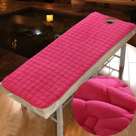 Tapis de lit antidérapant pour Salon de beauté, coussin de Massage avec trou, natte de physiothérapie,hot pink,70x180cm