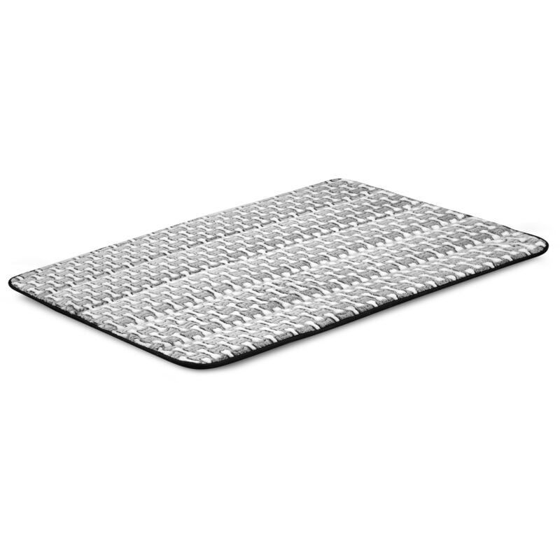 Tapis de lit pour chien 120x80 cm polaire os antidérapant