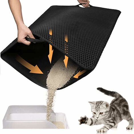 Tapis de litière pour chat double couche, résistant aux rayures,  fournitures