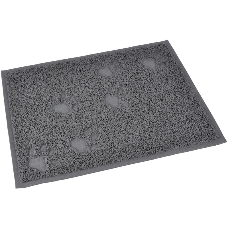 Tapis antidérapant à motifs pattes Gris 40 x 30 cm - Gris