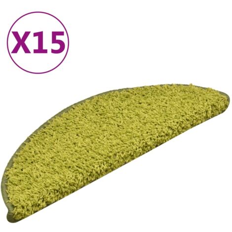 Tapis de marches d'escalier 15 pcs，Marches d'escalier Vert 56x17x3 cm CFW681424