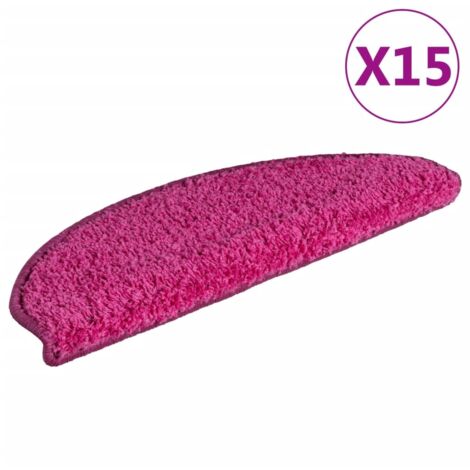 Tapis de marches d'escalier 15 pcs，Paillasson d'escalier Rose 65x21x4 cm CFW310778