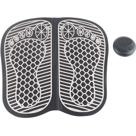 Tapis de Massage des Pieds Rechargeable USB, 8 Modes et 19 Intensités, Coussin de Massage à Microcourant