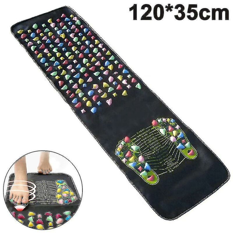Tapis de massage des pieds, tapis de réflexologie pour soulager le soulagement de la marche - 120 x 35 cm