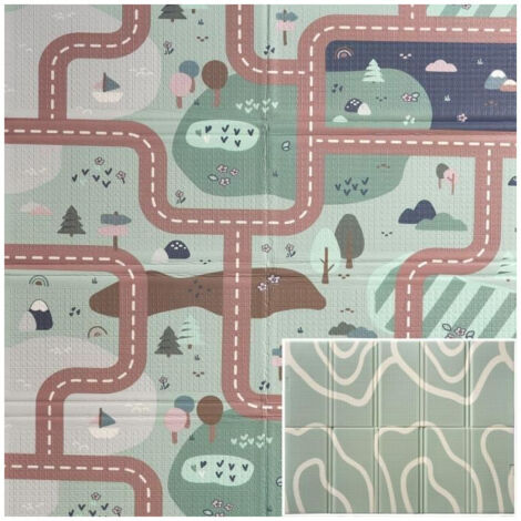 Tapis de motricité XXL BÉABA Play Life Landform 200x150 cm Réversible