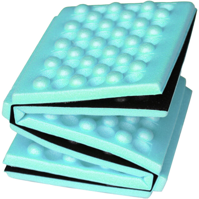 Tapis de mousse pliable pour randonnée, coussin portable extérieur alvéolé, 6 sections repliables, vert foncé 39x28.5x0.9cm