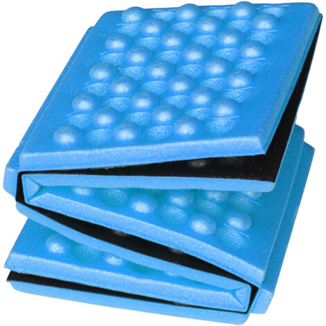 Tapis de mousse pliable pour randonnée, siège de camping bleu, coussin portable 39x28.5cm, léger et imperméable