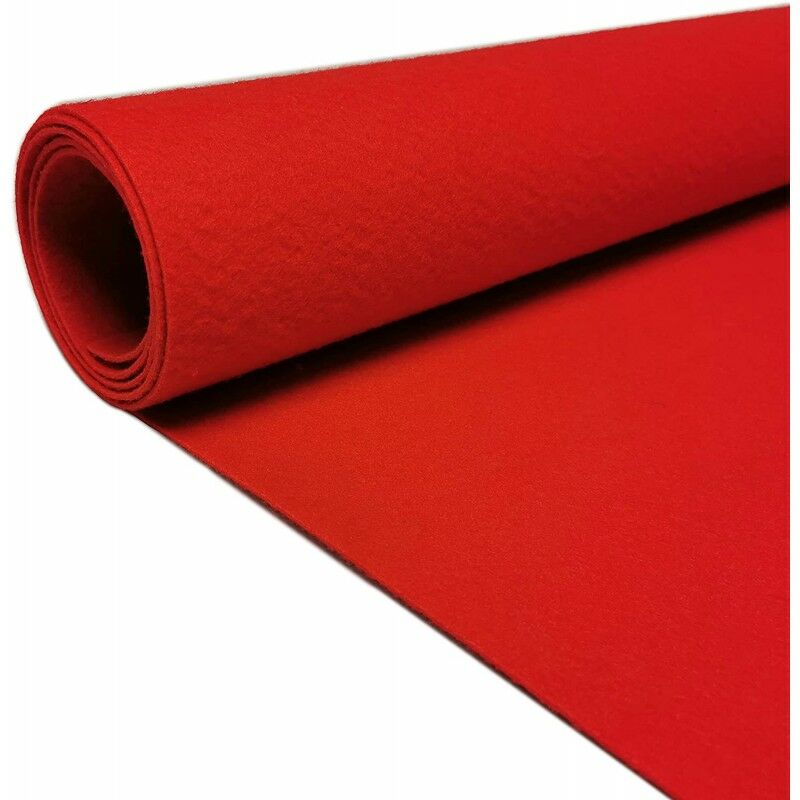 Tapis de Passage Dimensions au Choix / Tapis Anti Feu/Intérieur & extérieur/Idéal pour Magasins, fêtes, Mariages & évènementiel. - 2x15m - Rouge.