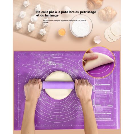 Tapis de pétrissage en silicone extra-large, épais, avec graduations, tapis de boulangerie EVA antiadhésif antidérapant