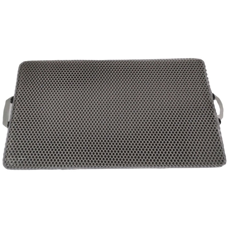 Choyclit - Tapis de piégeage de litière pour chat avec poignées – Matériau imperméable pour un nettoyage facile – Design nid d'abeille double couche