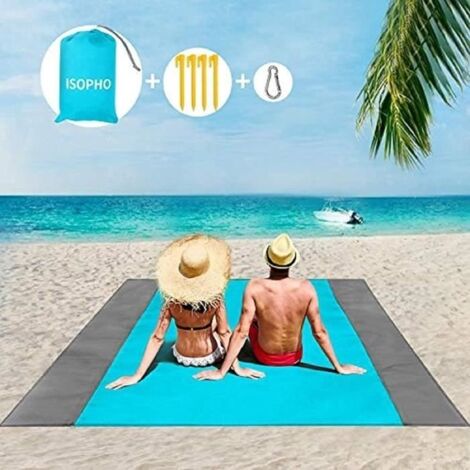 Tapis de Plage, 210x200cm Tapis de Pique-Nique, Imperméable Anti Sable Tapis Idéal pour Plage,Camping, Èvénements en Extérieur