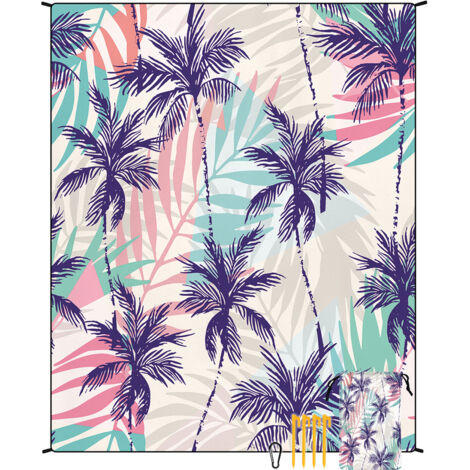 Tapis de plage en microfibre style bohème, séchage rapide, déperlant et résistant à l'humidité, idéal pour les pique-niques et le camping. Tapis de plage 31