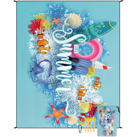 Tapis de plage en microfibre style bohème, séchage rapide, déperlant et résistant à l'humidité, idéal pour les pique-niques et le camping. Tapis de plage 48