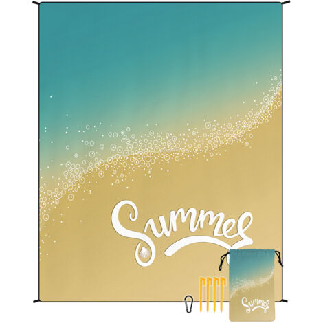 Tapis de plage en microfibre style bohème, séchage rapide, déperlant et résistant à l'humidité, idéal pour les pique-niques et le camping. Tapis de plage 50