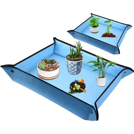tapis De Plantation, 2 Pices Tapis De Rempotage, Tapis De Plante Jardinage Pliable Impermable 50x50 75x75 Pour Gardening Transplantation