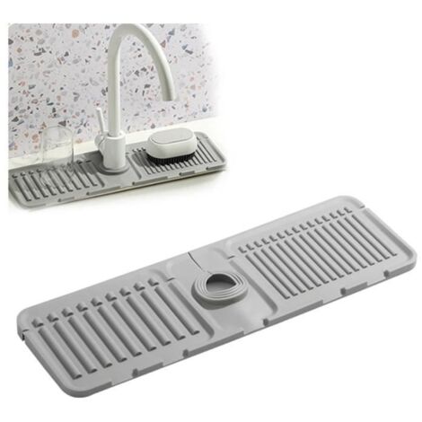 Tapis de Plateau d'égouttage - yd - Protection Contre Les Éclaboussures - Silicone - Gris - Multifonctionnel