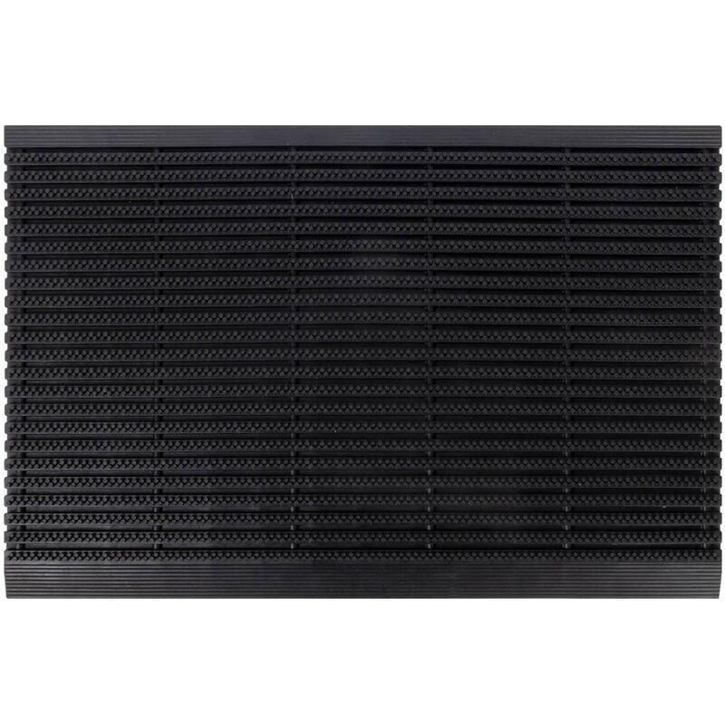 Tapis de porte en caoutchouc Résistant aux intempéries Avec bord d'attaque Hauteur : 20 mm 75 x 120 cm