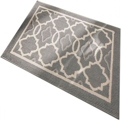 Tapis de porte en peluche tissé d'intérieur 50 x 80 cm – Antidérapant en caoutchouc naturel – Collecte de poussière efficace – Absorption d'eau forte