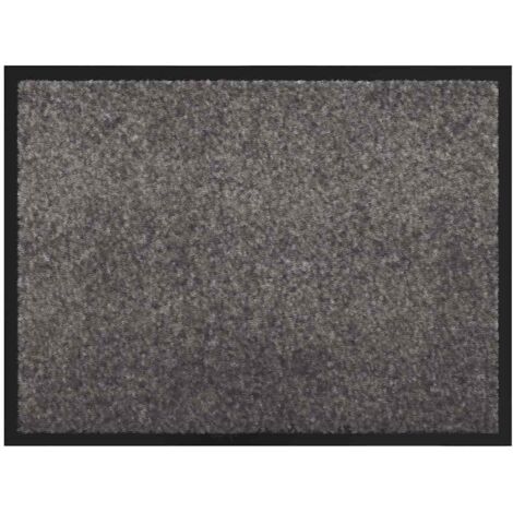 Tapis de porte Gris clair 60 x 40 x 1.2 cm Tissu en teddy