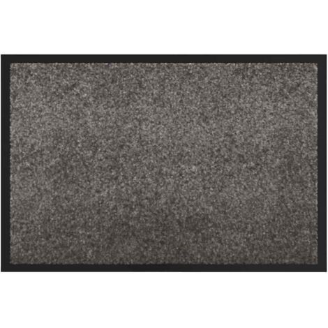 Tapis de porte Gris clair 60 x 40 x 1.2 cm Tissu en teddy