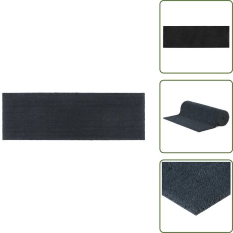 Tapis de porte gris foncé 100x300 cm fibre de coco touffeté - Tapis D'entrée - Paillasson - Fibre De Coco - Tapis Exterieur - Tapis Interieur