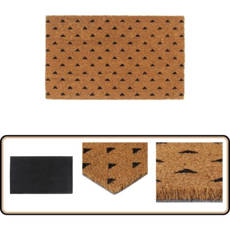 Tapis de porte naturel 45x75 cm fibre de coco touffeté - Paillasson Entrée - Tapis D'accueil - Fibre De Coco - Tapis Exterieur - Tapis Interieur