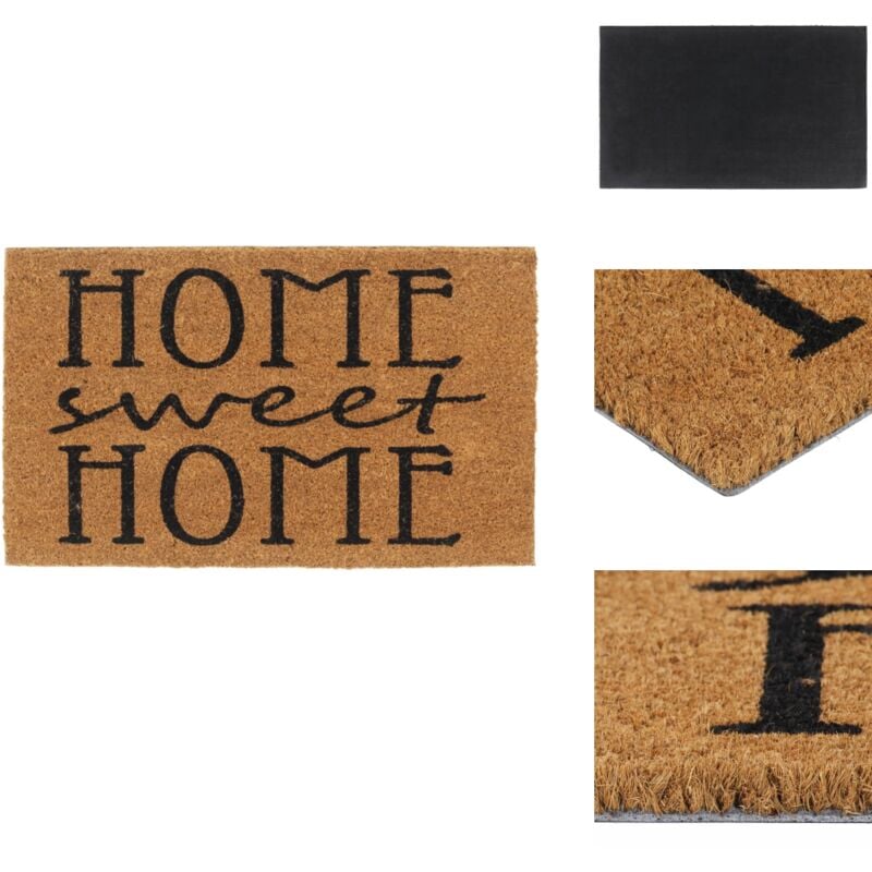 Tapis de porte naturel 45x75 cm fibre de coco touffeté - Paillasson Entrée - Tapis D'accueil - Matelas D'entrée - Fibre De Coco - Naturelle