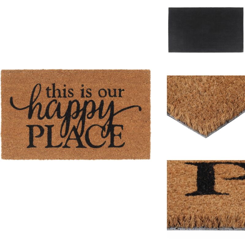 Tapis de porte naturel 45x75 cm fibre de coco touffeté - Paillasson Entrée - Tapis D'accueil - Tapis Coco - Matelas D'entrée - Décor Maison