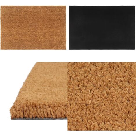 Tapis de porte naturel 60x90 cm fibre de coco touffeté - Tapis de sol - Tapis de jardin