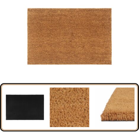 Tapis de porte naturel 60x90 cm fibre de coco touffeté - Tapis D'entrée - Paillasson - Fibre De Coco - Antidérapant - Résistant