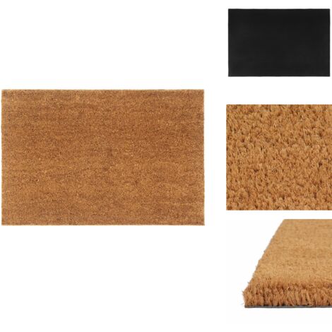 Tapis de porte naturel 60x90 cm fibre de coco touffeté - Tapis D'entrée - Paillasson - Fibre De Coco - Antidérapant - Résistant