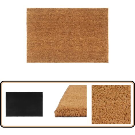 Tapis de porte naturel 60x90 cm fibre de coco touffeté - Tapis D'entrée - Paillasson - Fibre De Coco - Antidérapant - Résistant