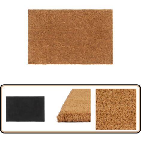 Tapis de porte naturel 65x100 cm fibre de coco touffeté - Tapis D'entrée - Paillasson - Fibre De Coco - Tapis Exterieur - Tapis Interieur