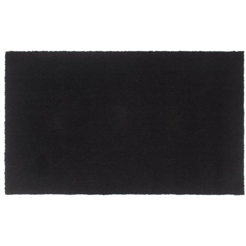 Tapis de porte noir 90x150 cm fibre de coco touffeté