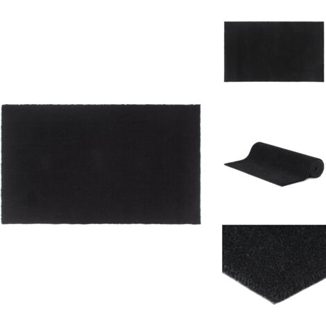 Tapis de porte noir 90x150 cm fibre de coco touffeté - Tapis D'entrée - Paillasson - Fibre De Coco - Tapis Exterieur - Tapis Interieur