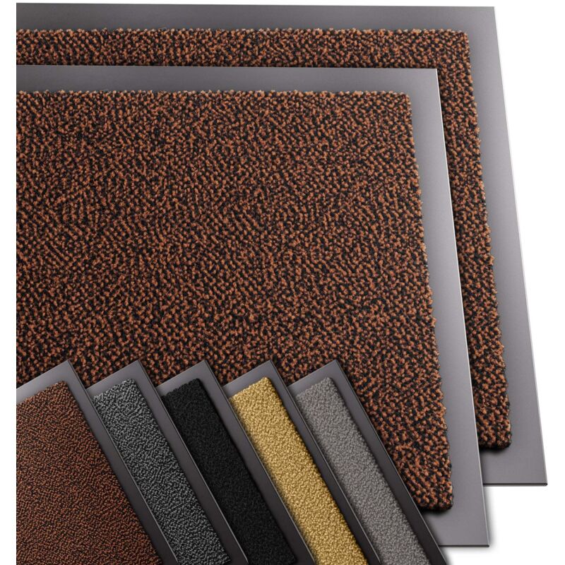 Vounot - Lot de 2 Tapis de porte paillasson 40x60 marron