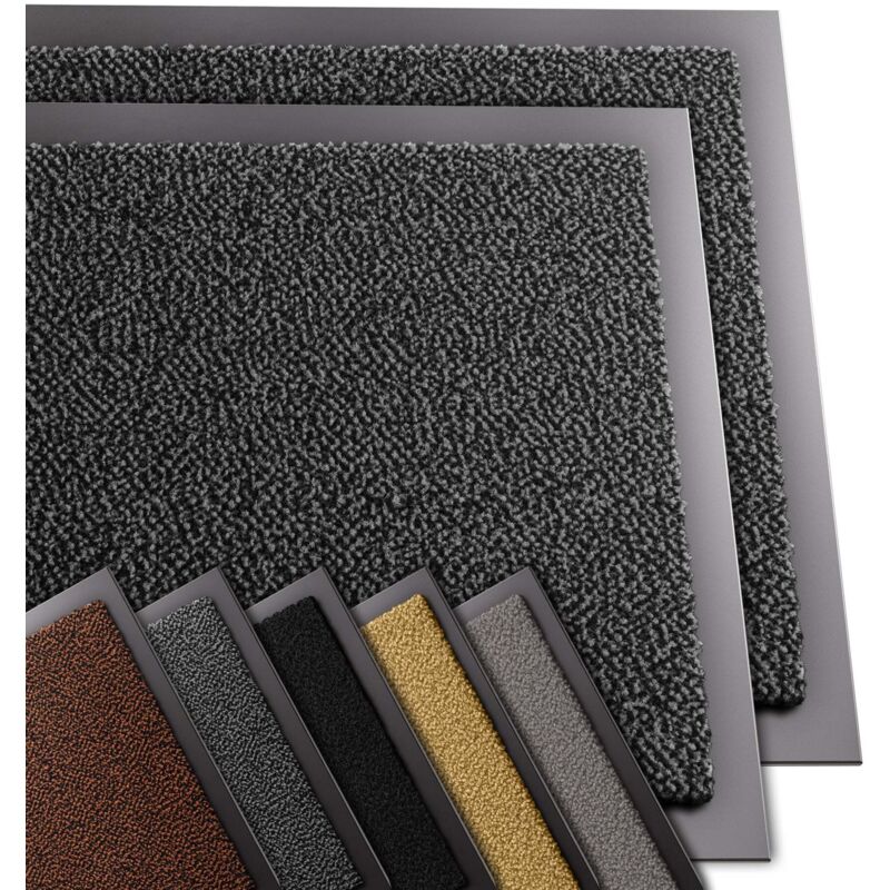 VOUNOT Lot de 2 Tapis de porte paillasson 40x60 anthracite