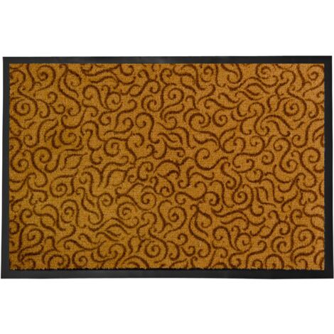 Tapis de Porte Paillasson d'entrée Brasil Beige 90 x 120 cm