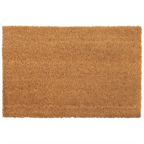 Tapis de porte-Paillasson naturel 50x80 cm fibre de coco touffeté 678513