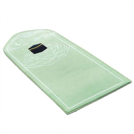 Tapis de prière, tapis de méditation portable et doux pour le Ramadan, vert--