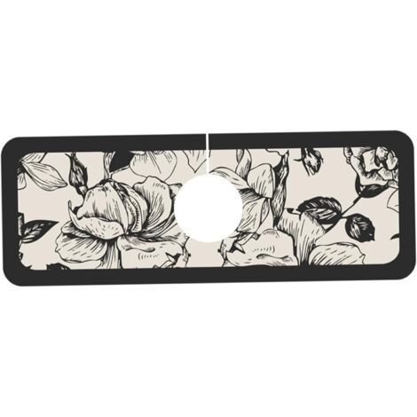 Tapis de protection anti-éclaboussures pour évier de cuisine (38 x 12,7 cm) - Absorbant la boue de diatomée - Robinet de vidange