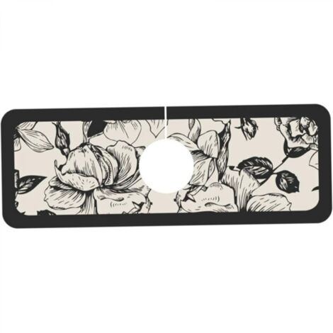Tapis de protection anti-éclaboussures pour évier de cuisine (38 x 12,7 cm) - Absorbant la boue de diatomée - Robinet de vidange