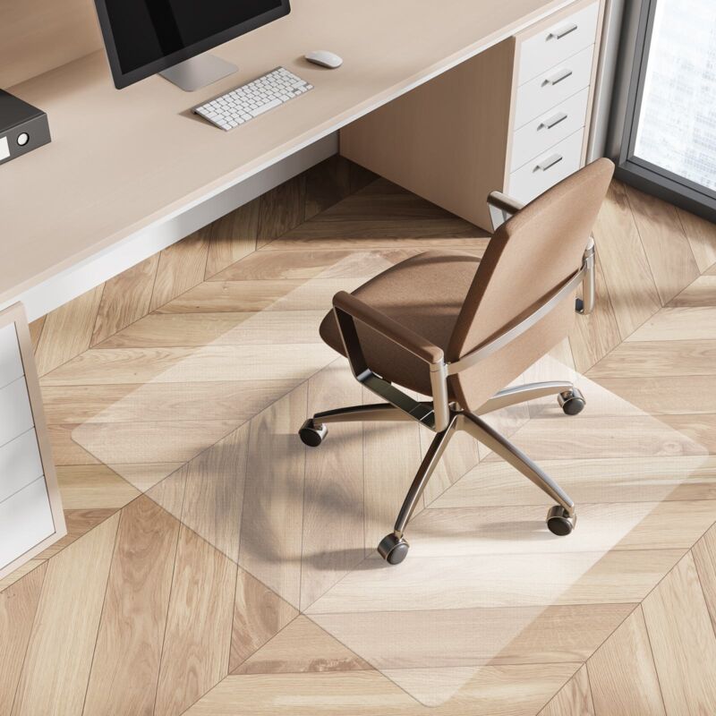 Karat - Tapis pour Chaise de Bureau Neo - Tapis de Sol Transparent pour sols durs - Tapis de Protection, 100 x 114 cm